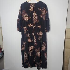Wayward fancies by eShakti Paisley print keyhole neck shift dress Size Costum